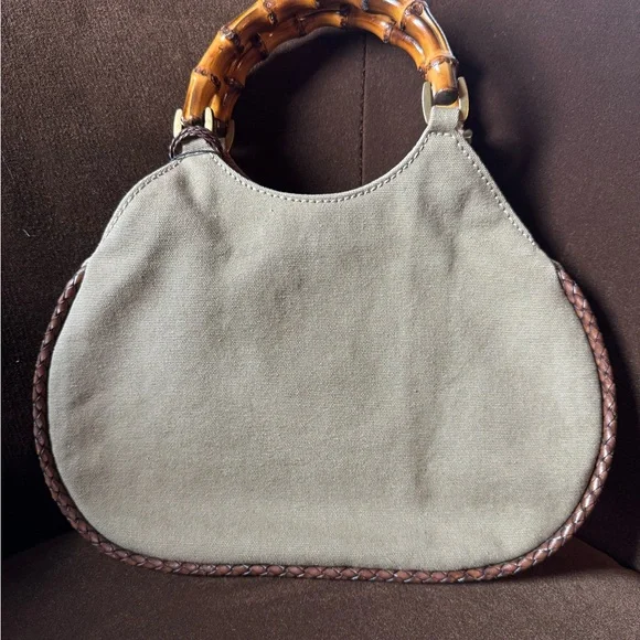 Gucci Pre-Owned
2000-2015 Bamboo line braided-trimming canvas handbag - Picture 3 of 15